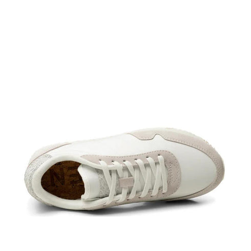 Woden Womens Sneaker Nora III Nylon/Leather Blanc de Blanc