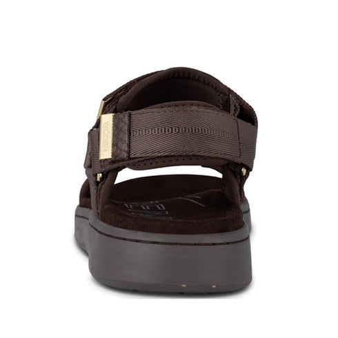 Woden Line Women's 3 Strap Sandal Chocolate Brown
