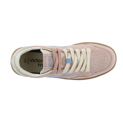 Victoria Smash Rosa Pink Suede Lace Up Sneaker