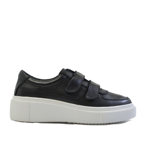 Alfie & Evie Kry Black Chunky Leather Sneaker