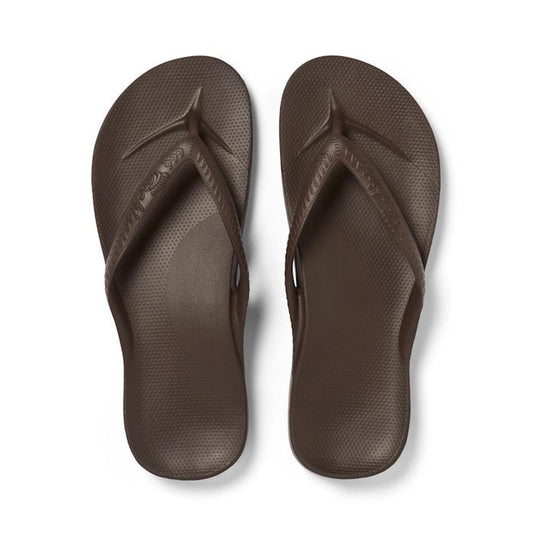 Archies Arch Support Jandal Chocolate Brown