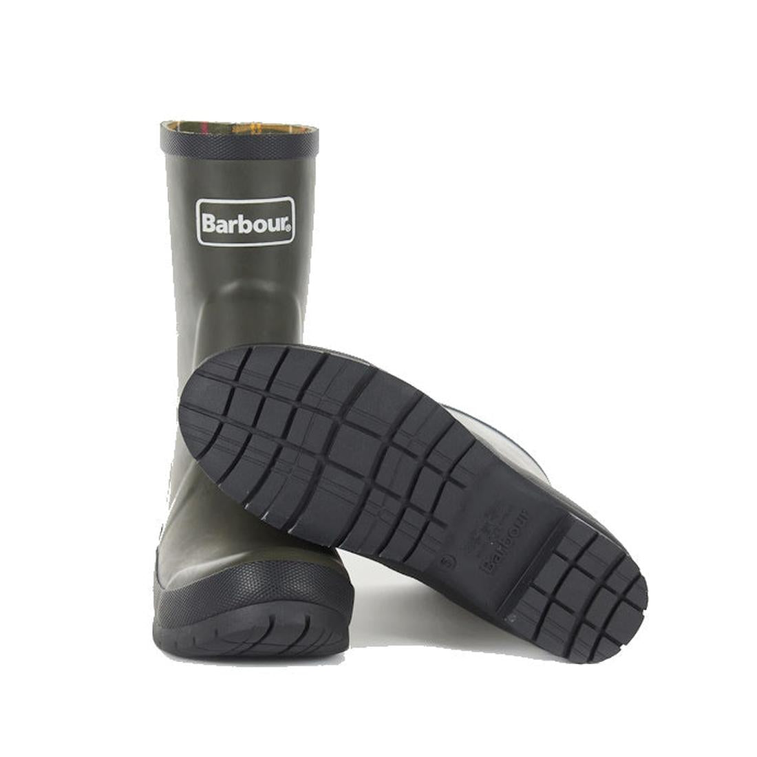Barbour Banbury Black Mid Calf Womens Rainboots—sturdy rubber boots with textured soles and Barbour logo, easy pull-on style.  ksnz, 192569962872, 192569963039, 192569963169