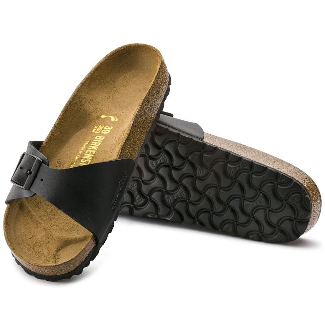 BIRKENSTOCK Madrid Womens Birko Flor Black Regular Width