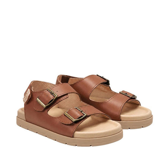 Pretty Brave Blake Toffee Brown Kids Leather Sandal