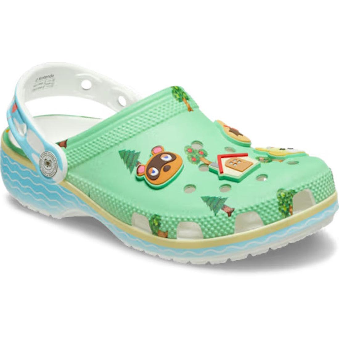 Light green children's Crocs clog with Animal Crossing Jibbitz cartoon character design on a white background
198445228315,
198445228322,
198445228339,
198445228346,
198445228353,
198445228360,
198445228377,, 198445228315, 198445228322, 198445228339, 1984