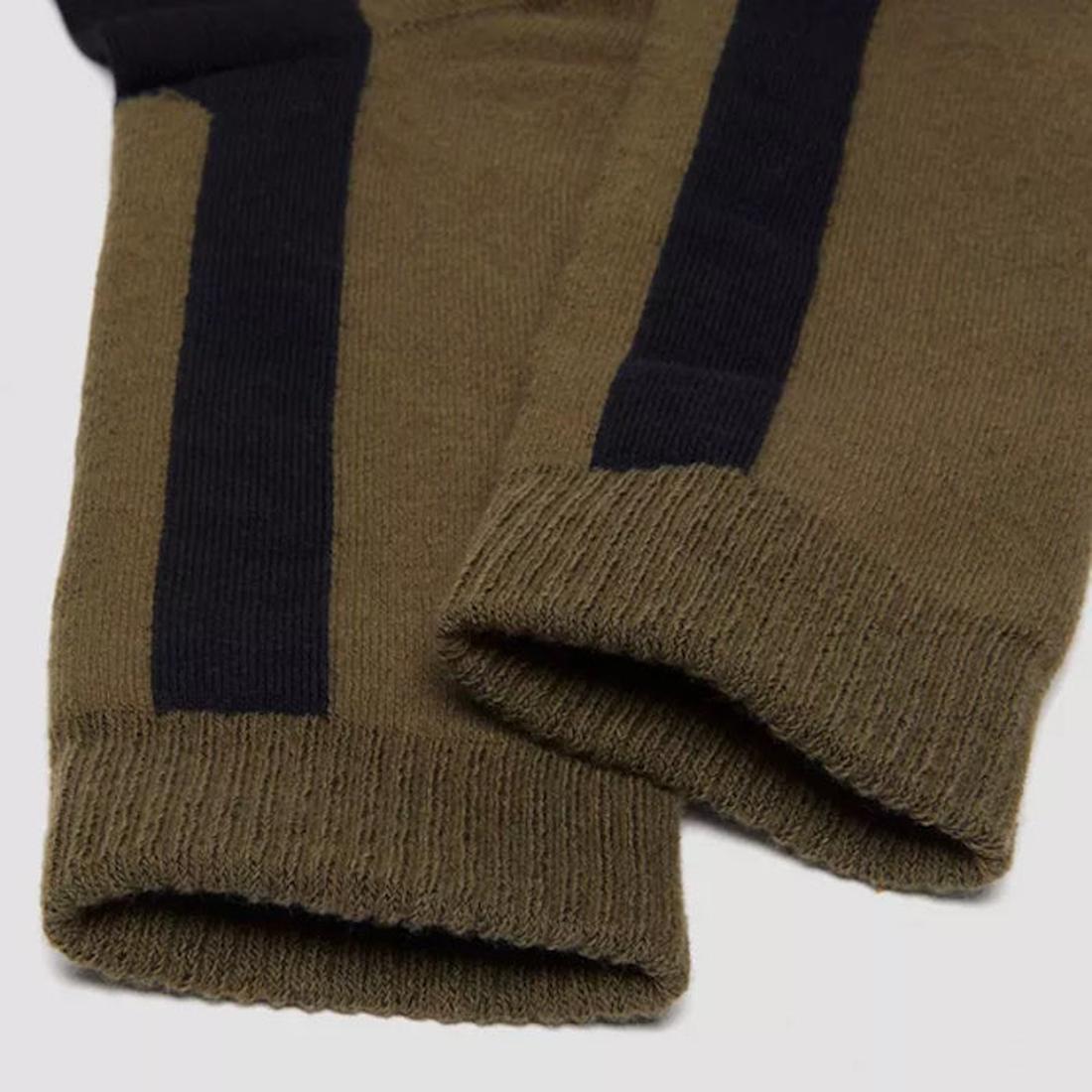 Dr Martens Socks Double Doc Sock Unisex: olive green socks with cozy thick black cuffs, arch support, and cushioned for happy feet.  ksnz, 190665728279, 190665728262