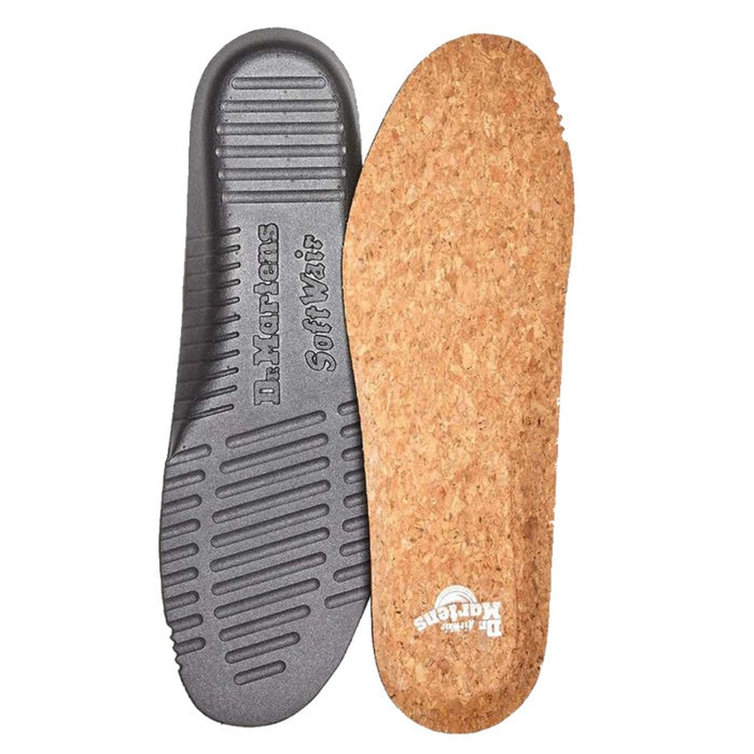 Dr Martens Insoles: Choose black SoftWair comfort footbed or vegan-friendly Cork, both sized for sturdy lace-up boots, with logo detail.  ksnz, 190665567113, 190665567120, 190665567052, 190665567069, 190665567076, 190665567083, 190665567090, 190665567106