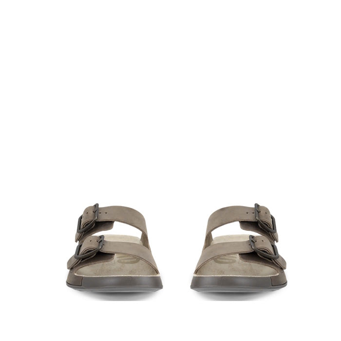 Ecco Mens Cozmo Casual Buckle Nutmeg Brown Leather Slide