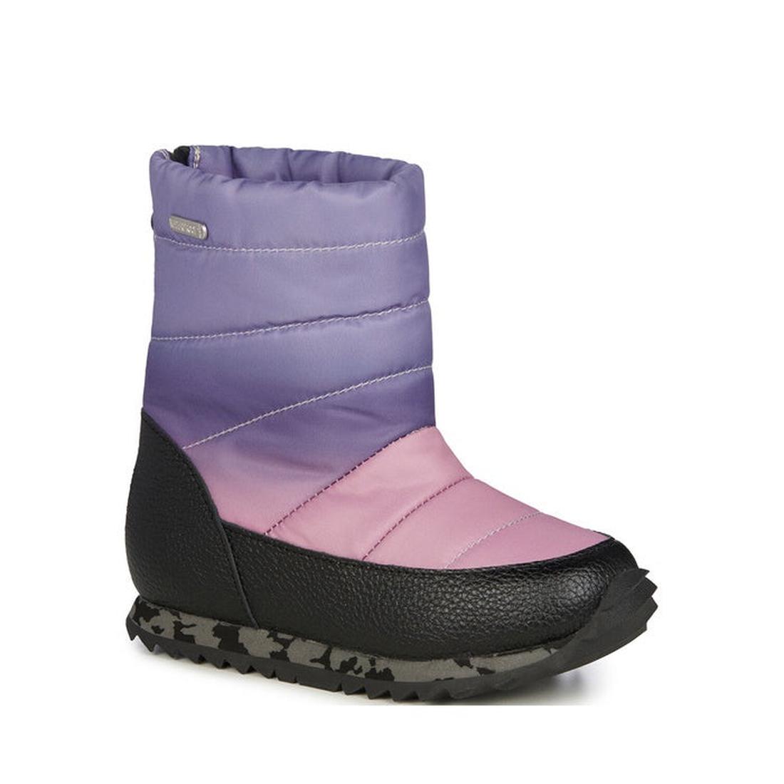 EMU NZ Kids Tarlo Grape Boot: a waterproof winter boot featuring a sturdy black sole, warm Merino wool, and easy slip-on style.  ksnz