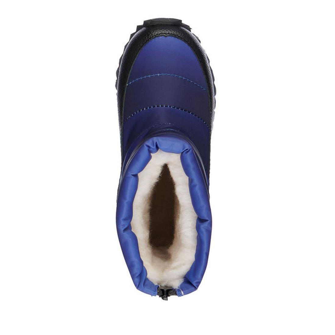 EMU NZ Kids Tarlo Midnight Boot in navy blue, waterproof wool, soft Merino lining, sturdy sole, cozy fit—perfect for active kids.  ksnz