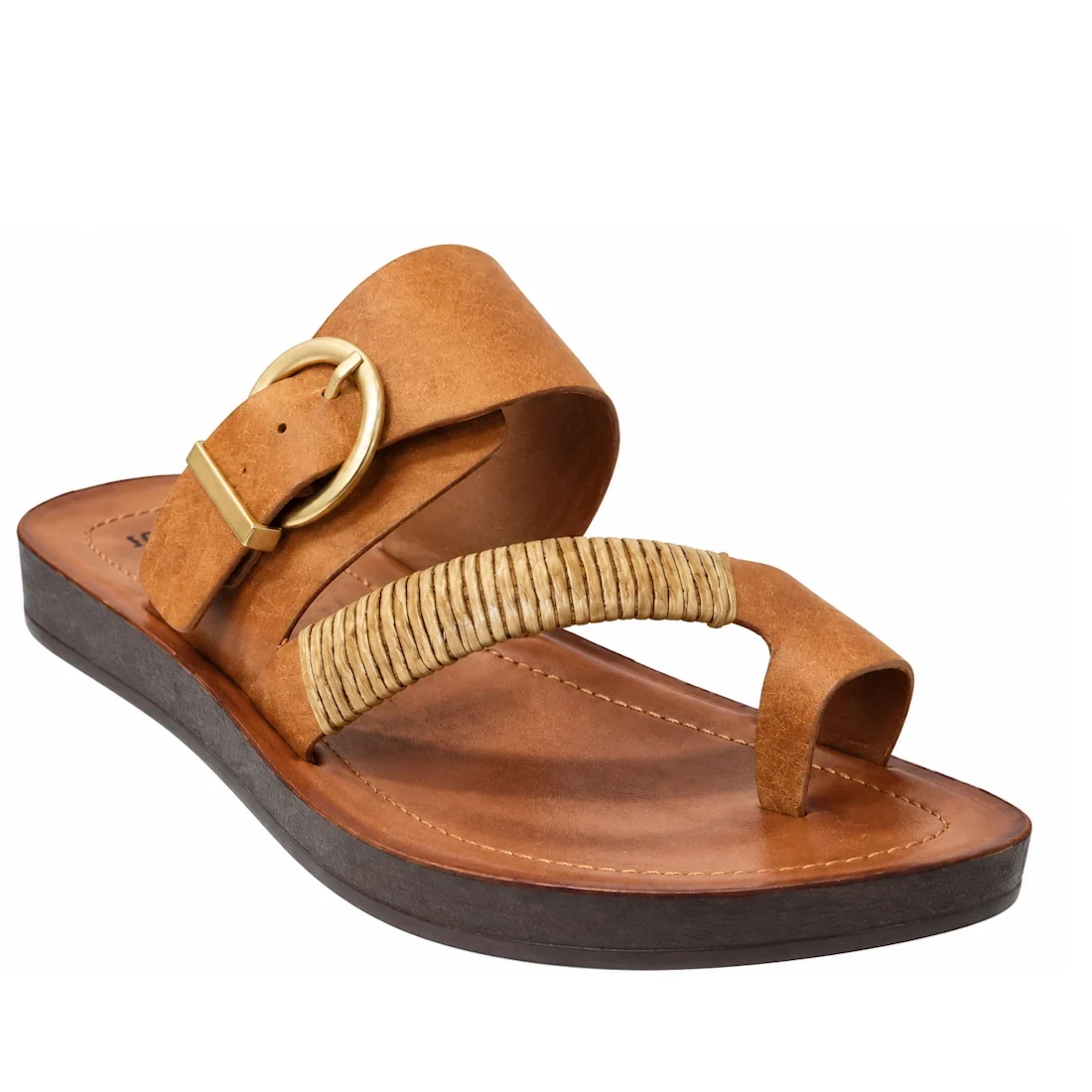 Los Cabos Bria WIDE Brandy Light Flexible Sandal Jandal
