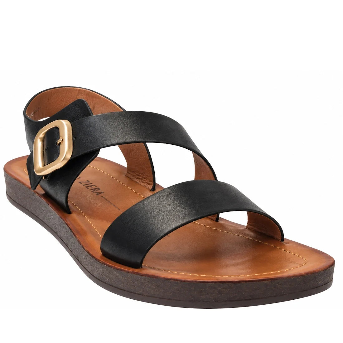 Los Cabos Leeigh WIDE Black Light Flexible Sandal Jandal