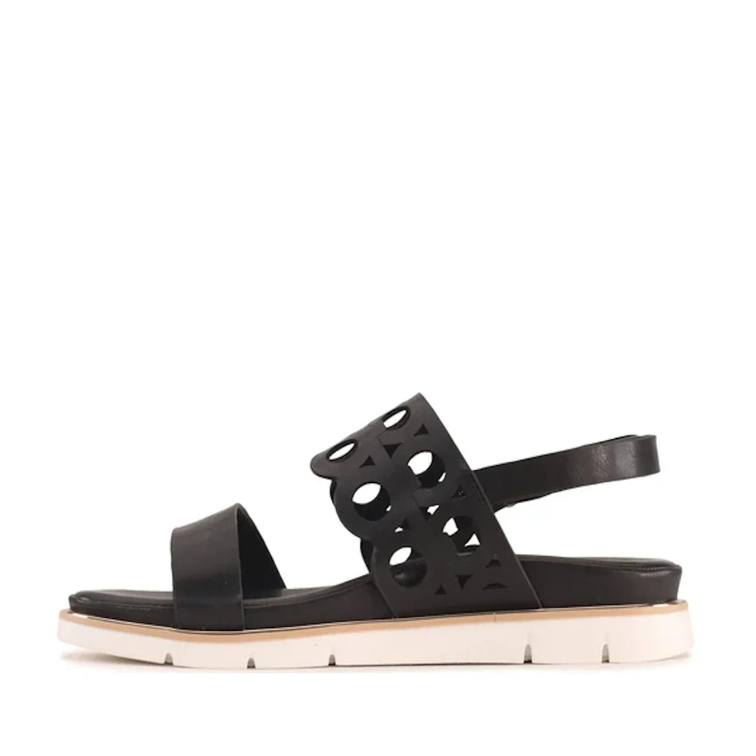 Los Cabos Terica Black Sandal With Back Strap