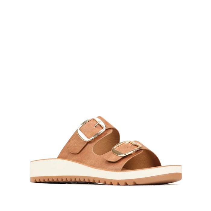 Los Cabos Naara Chocolate Light Brown  Adjustable Summer Womens Slide Sandal