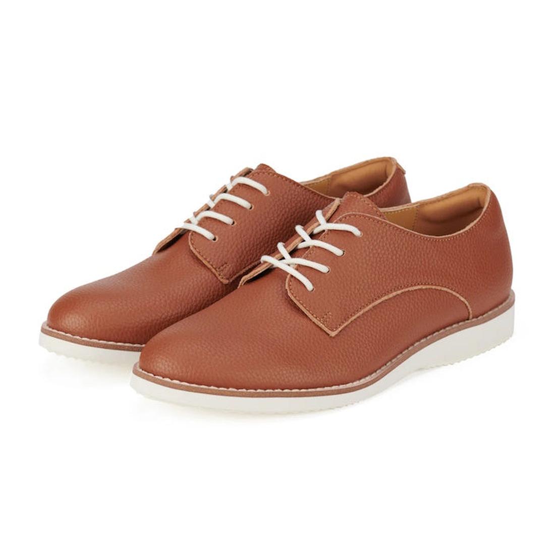 Pair Rollie Derby brogues showing front and outer side of right foot of brown recycled leather shoes with white laces on a white background.,
9781760789831,
9781760789848,
9781760789855,
9781760789862,
9781760789879,
9781760789886,, 9781760789831, 9781760
