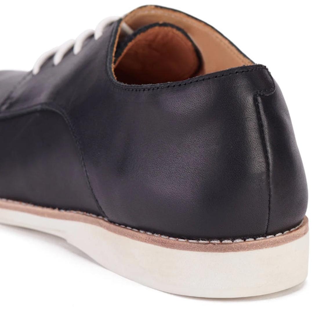 Rollie Womens Derby Black Leather Brogue Shoe