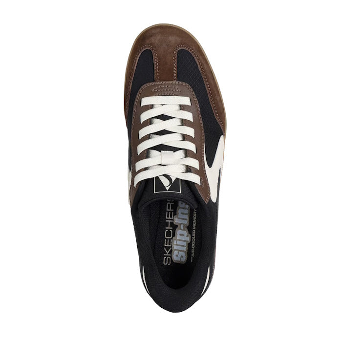 Skechers Womens HotShot  Everyday Ease Black Brown Slip In Sneaker