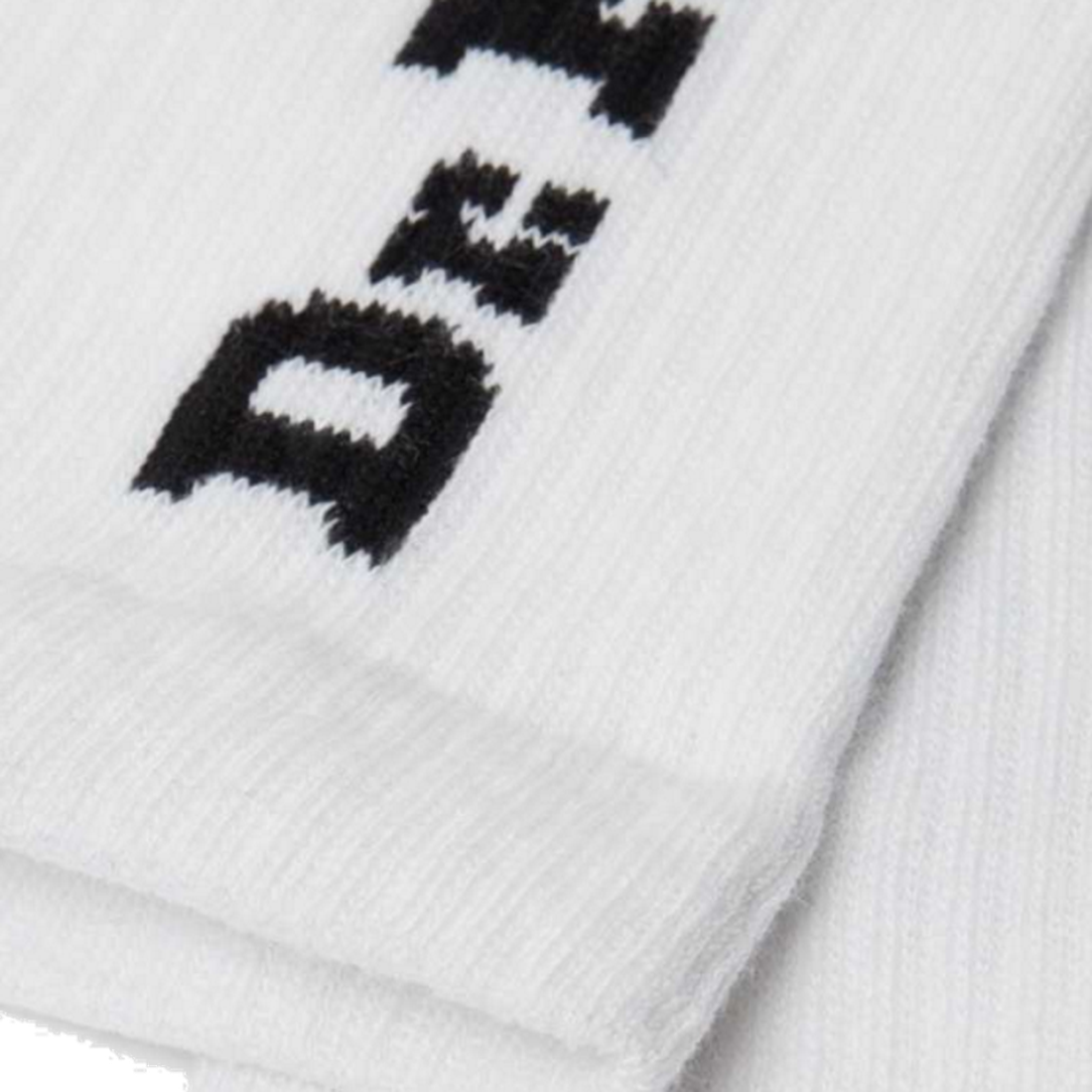 Dr Martens Socks Vertical Logo Unisex White Black—cozy ribbed cotton, slip-on style, soft grip sole, sporty logo for all ages.  ksnz, 190665409178, 190665409161