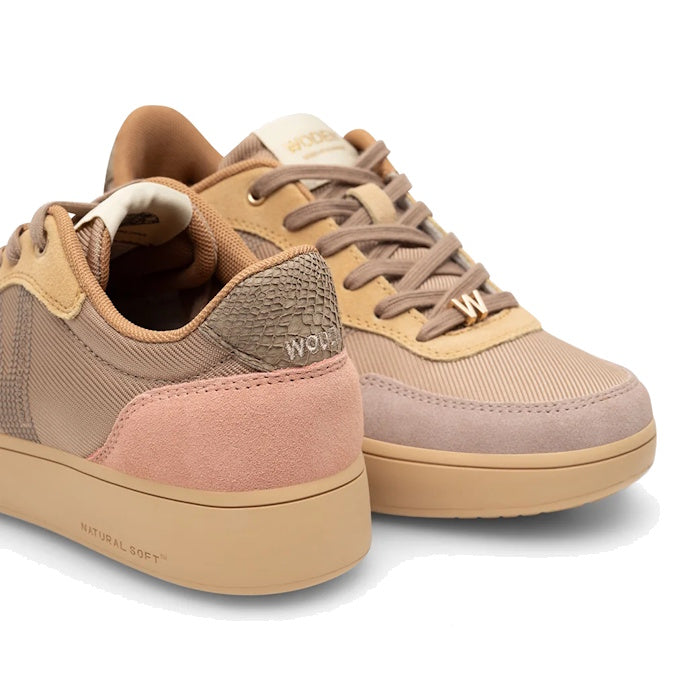 Woden Line Sneak Blush Multi Lace Up Sneaker