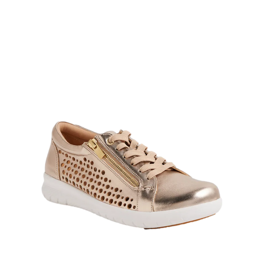 Ziera Shovo Platino XF ZR Womens Casual Zip Leather Sneaker