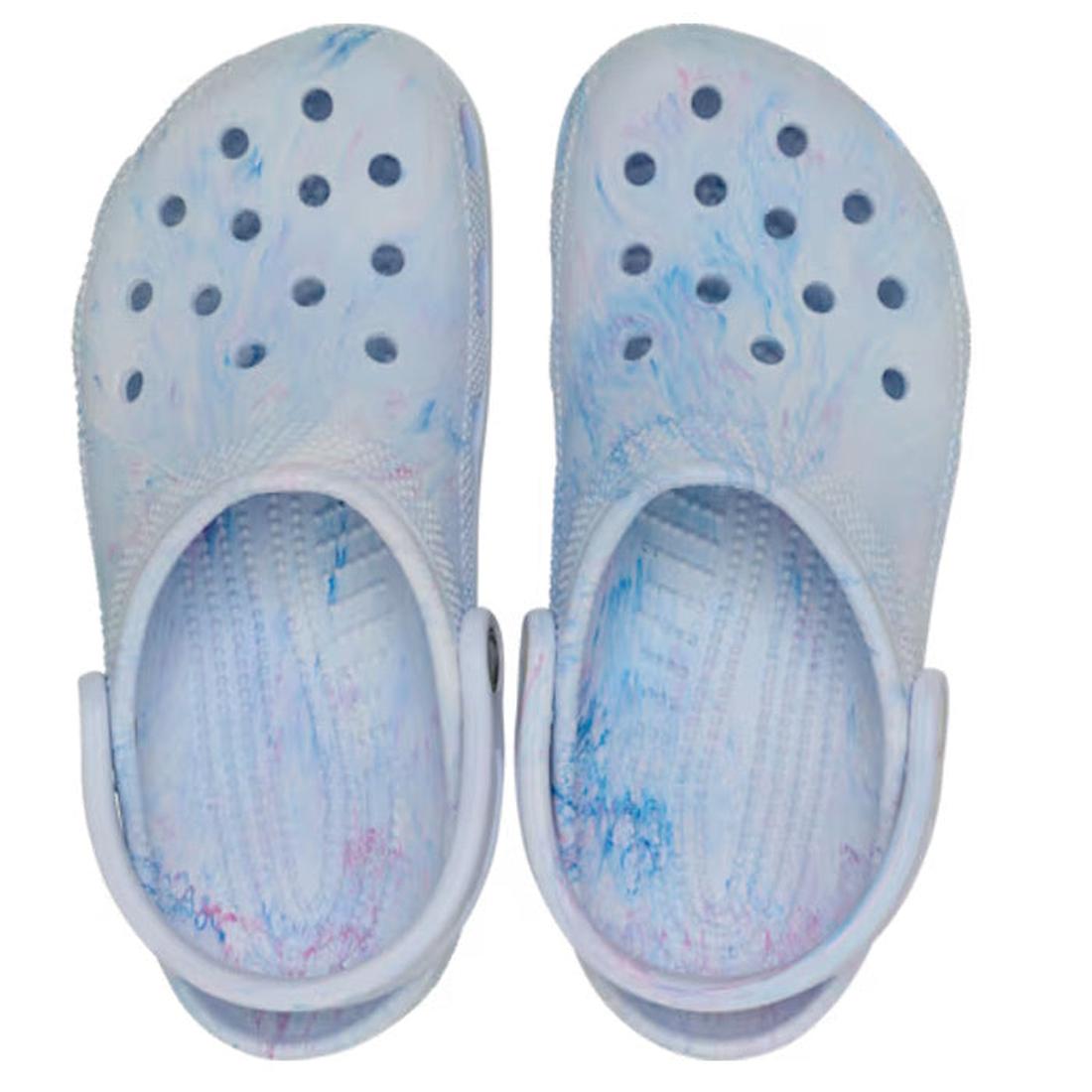 Water Pattern Crocs Crocs - Classic Watercolour Marbled Clog Oxygen Swirl – Kids Shoes NZ