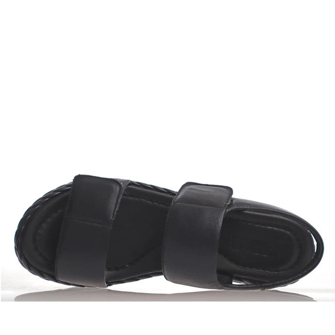 Alfie & Evie Secret sandal in classic black, featuring chunky platform soles and two comfy wide straps, displayed on white.  ksnz, 9353738159238, 9353738159245, 9353738159252, 9353738159269, 9353738159276, 9353738159283