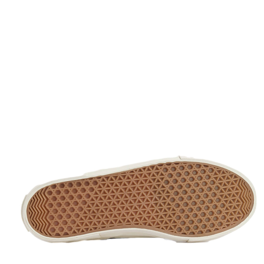 The image shows the bottom view of Barbour Mens Stanhope Canvas Lace Up Trainer Olive, highlighting its light brown textured rubber sole with a waffle-like pattern and a contrasting white outer edge., 5063669167113, 5063669167120, 5063669167137, 506366916
