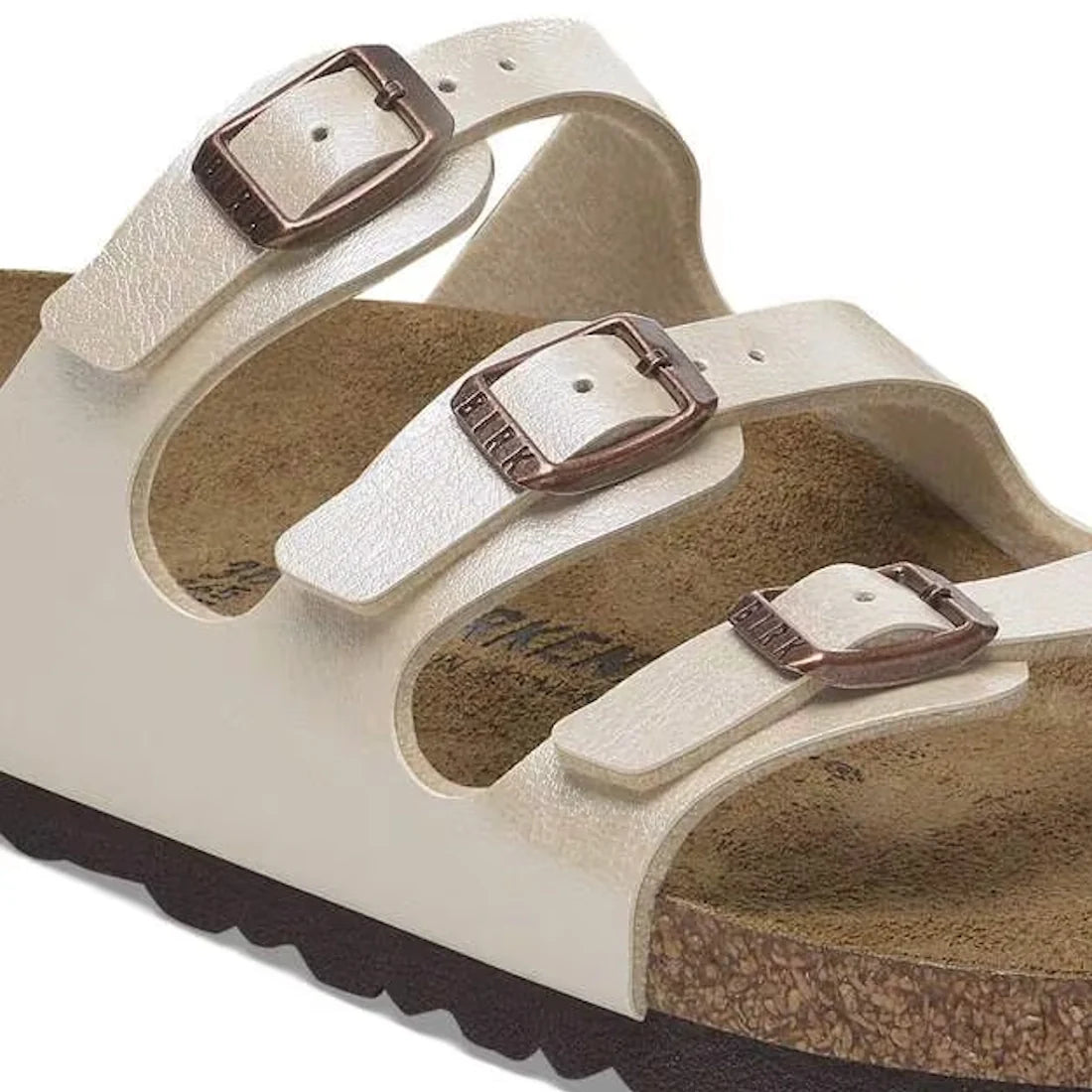 Birkenstock Florida Birko Flor Birkibuc Regular Width Graceful Peral White