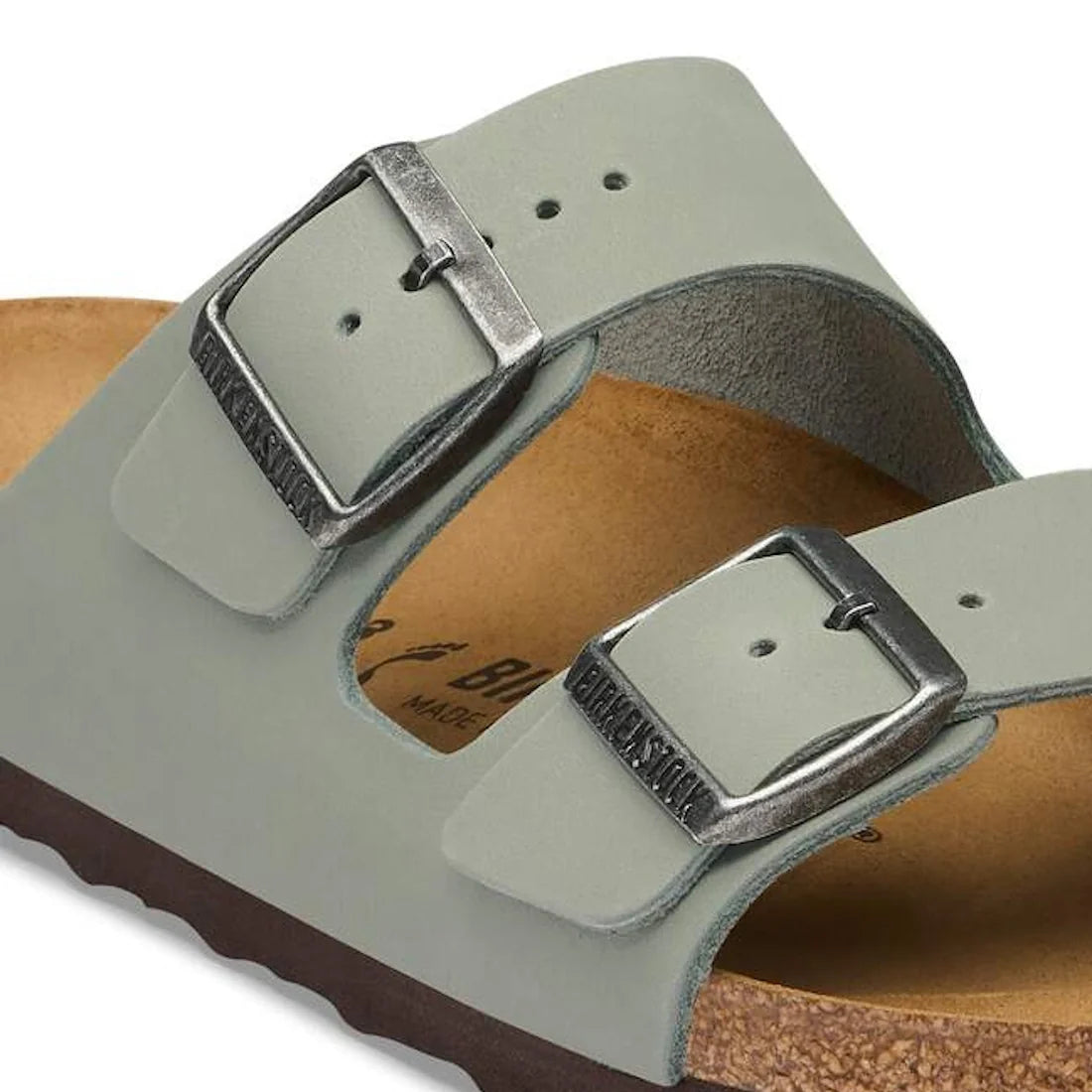 BIRKENSTOCK Arizona Birko Flor Pure Sage Regular Width 2 Strap Sandal
