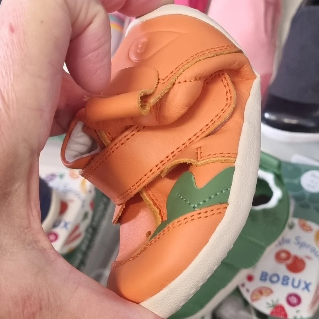 Bobux XP Explorer Little Sprouts Carrot Top First Walker Orange