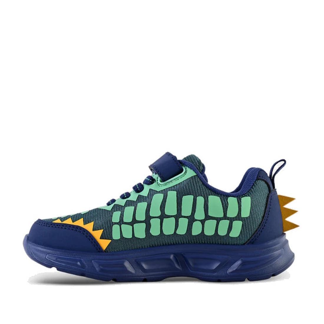 Clarks Alfie Blue and green children's sneaker with crocodile design on a white background.,
9336078600837,
9336078600851,
9336078600875,
9336078600899,
9336078600912,
9336078600936,, 9336078600837, 9336078600851, 9336078600875, 9336078600899, 93360786009