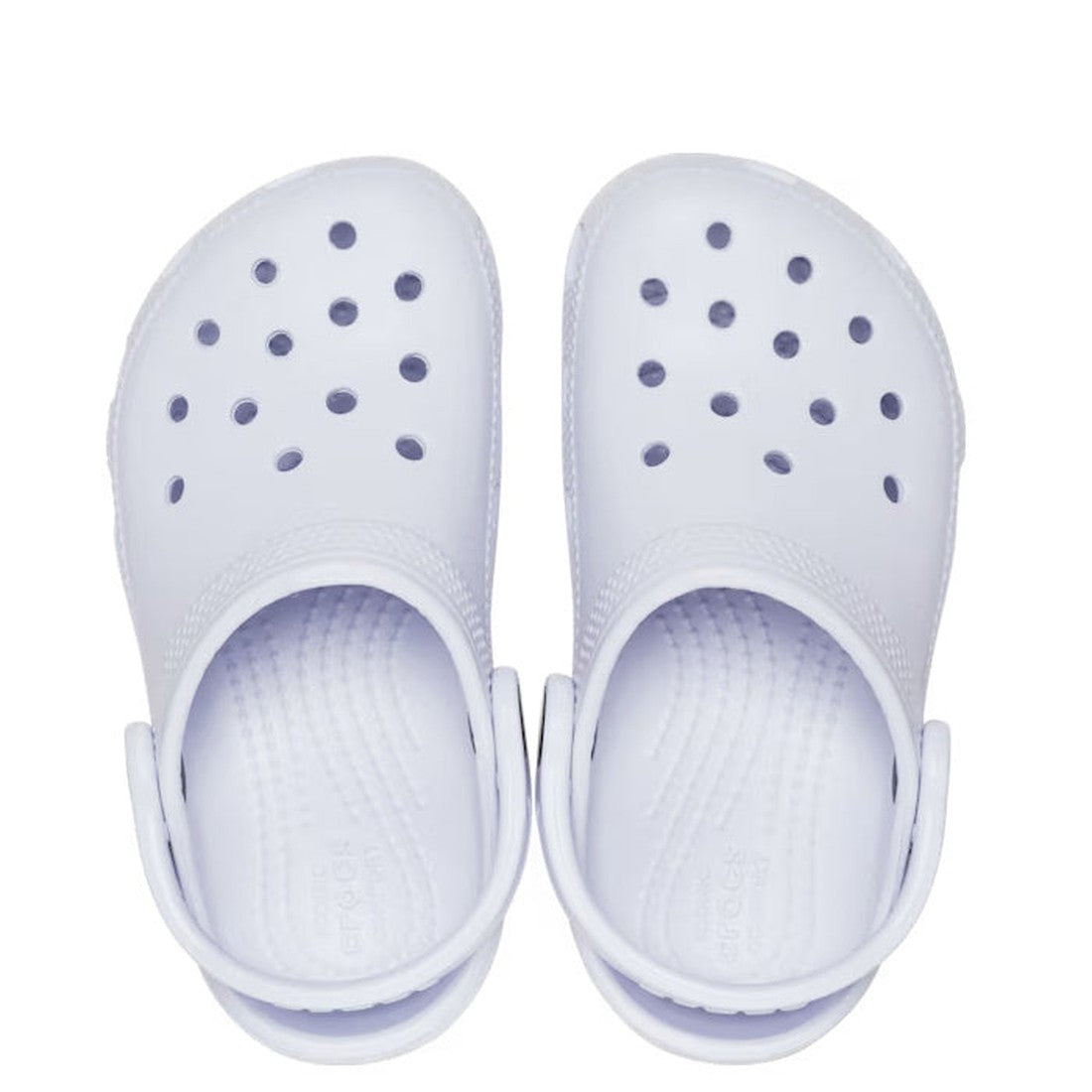 The Crocs Kids Classic Clog Dreamscape Purple for toddlers features ventilation holes, adjustable heel straps, and a water-friendly design, shown from above on a white background., 196265549368, 196265549375, 196265549382, 196265549399, 196265549504, 1962