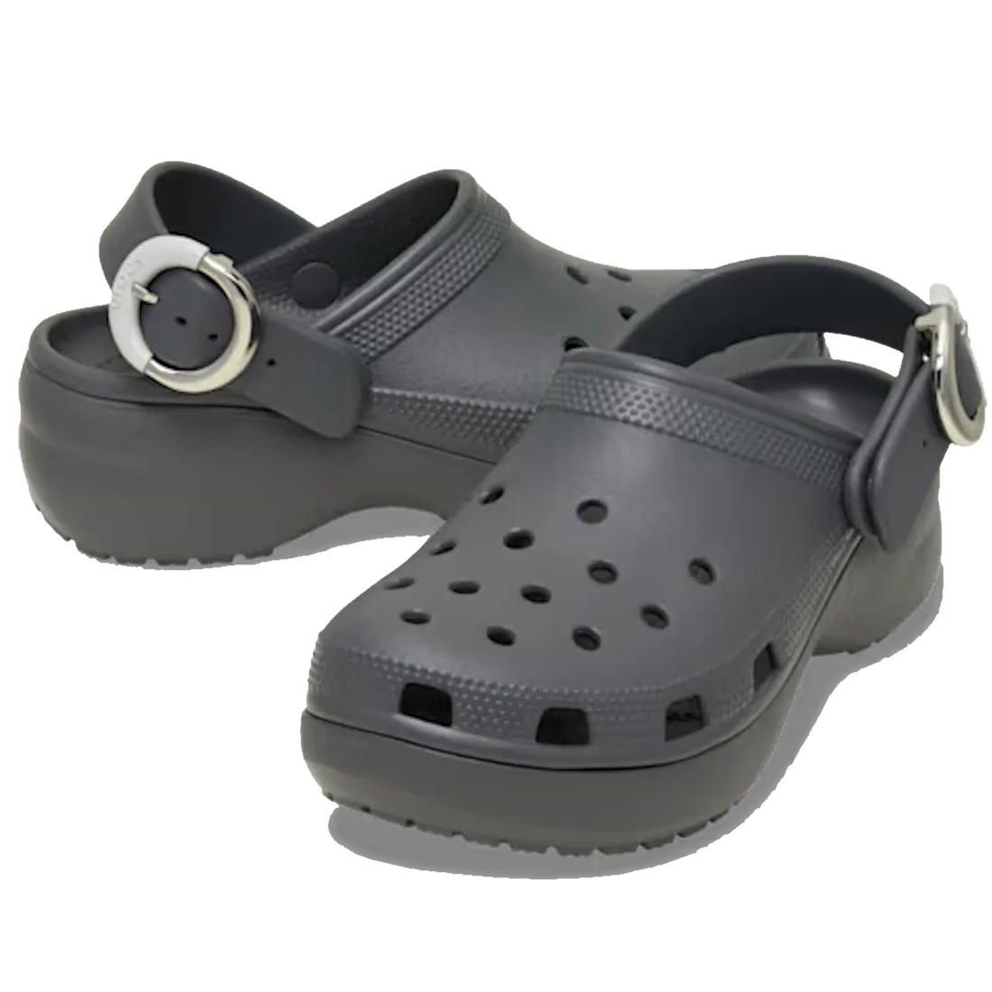 Crocs Classic Clog Platform Metal Buckle Carbon Grey