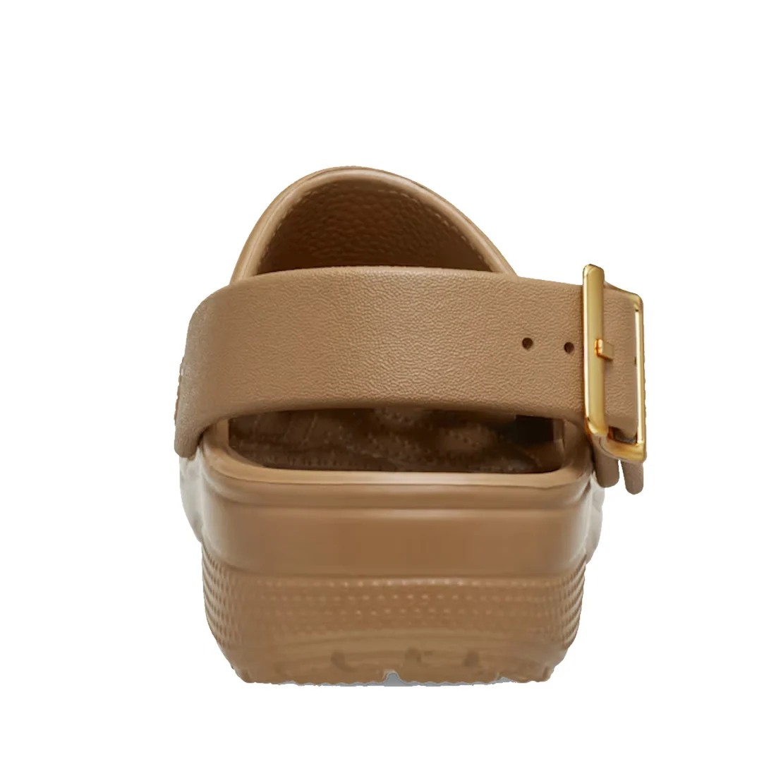 Crocs Womens Classic Metallic Buckle Clog Sepia Tan