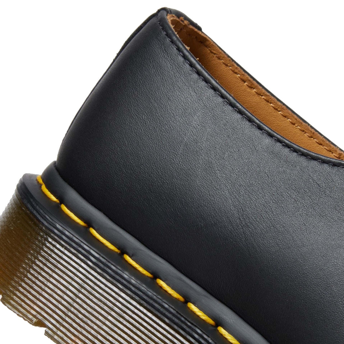 Dr Martens - 1461 Shoes in black Nappa leather, a comfy 3-eye Oxford with sturdy ridged sole, yellow stitching, and soft lining.  ksnz