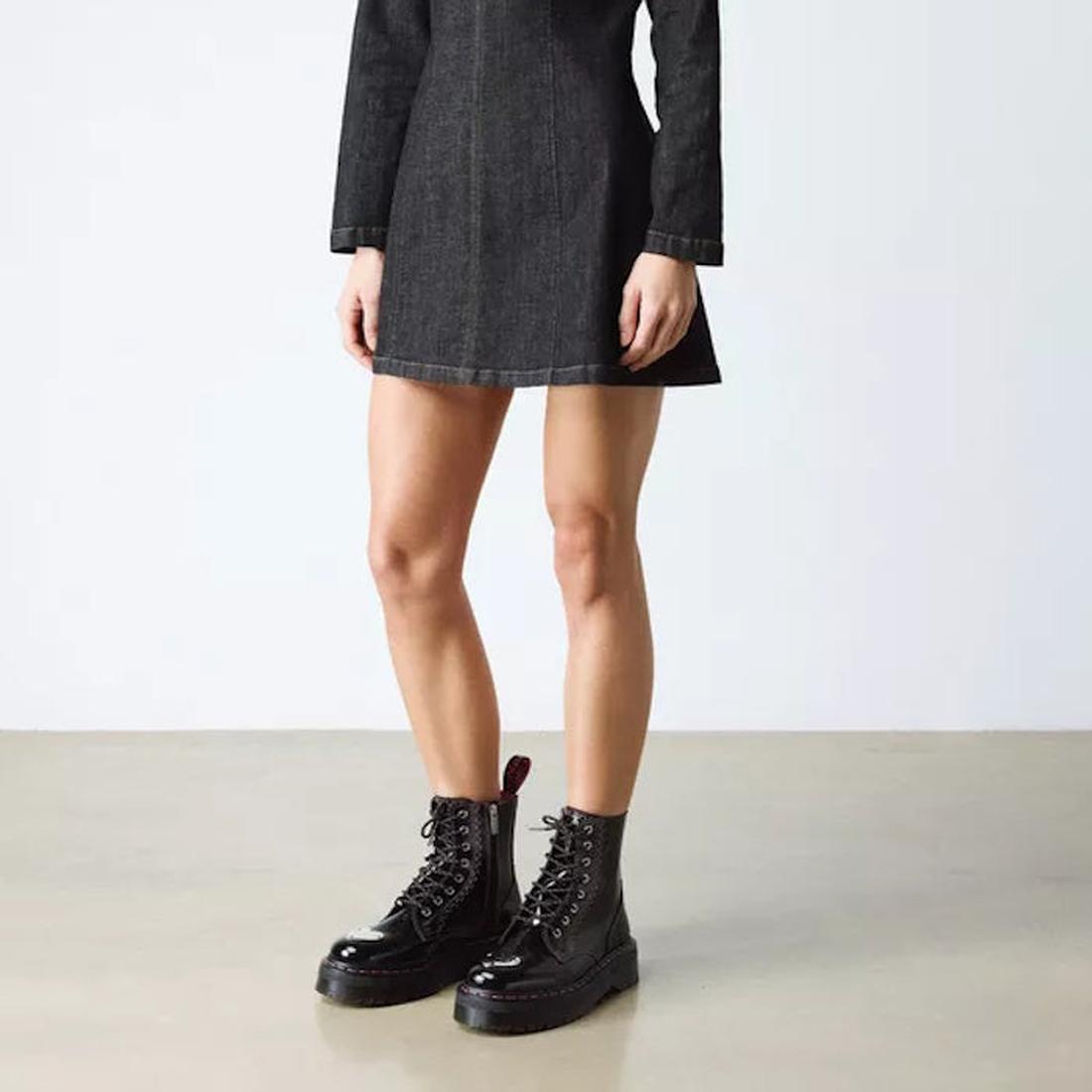 Step out in style with the Jadon TP Distressed Patent Boot 8 Up, Black Purple—sturdy lace-up boots with chunky soles for all-day comfort.  ksnz, 190665775334, 190665775341, 190665775358, 190665775372, 190665775389, 190665775396