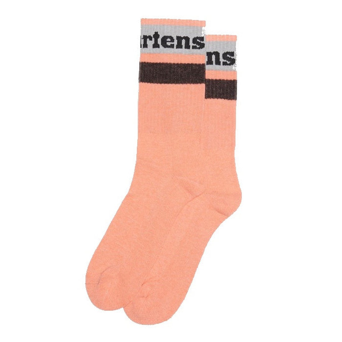 Dr Martens - Doc Organic Socks Athletic Logo Beige are comfy peach socks with a sturdy sole, soft cotton blend, and sporty logo detail.  ksnz