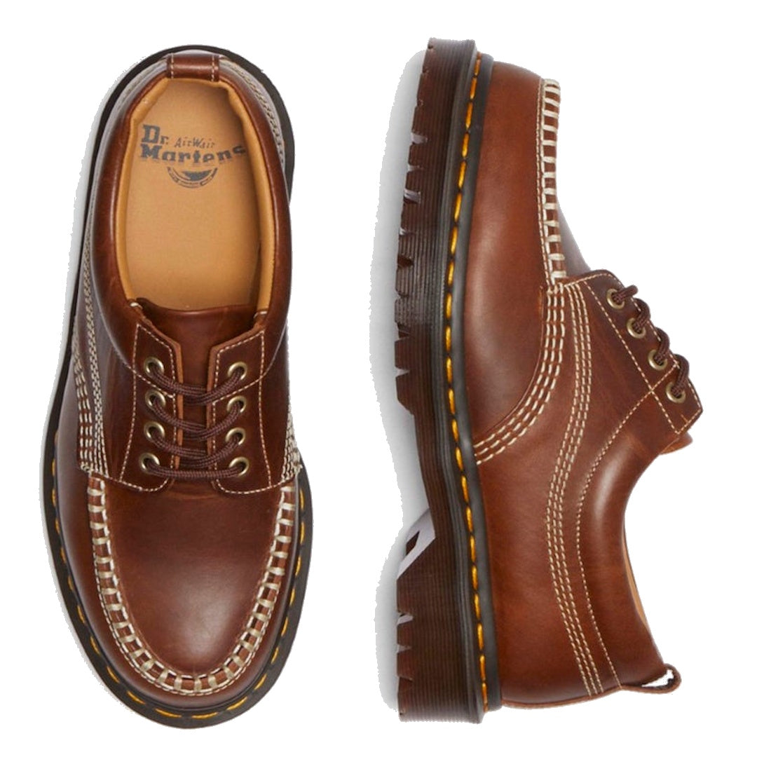 Dr Martens Lowell Moc Toe Tan Buttersotch Orleans Leather Shoe CLEARANCE