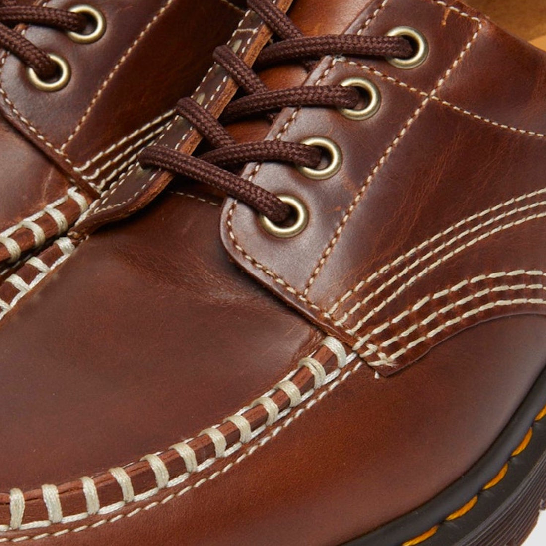 Dr Martens Lowell Moc Toe Tan Buttersotch Orleans Leather Shoe CLEARANCE
