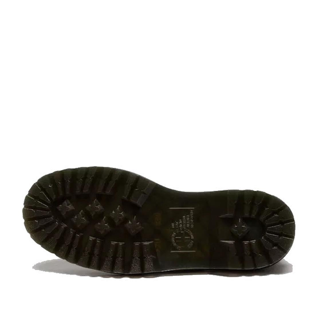 Dr Martens Women's Mary Jane WDS Bex in black—sturdy leather shoe with secure buckle and grippy treaded sole, seen from below.  ksnz, 190665785807, 190665785814, 190665785821, 190665785845, 190665785869