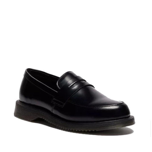Dr Martens Temara Black Leather Loafer is a cozy slip-on in black leather, with sturdy sole, low heel, and comfy rounded toe.  ksnz