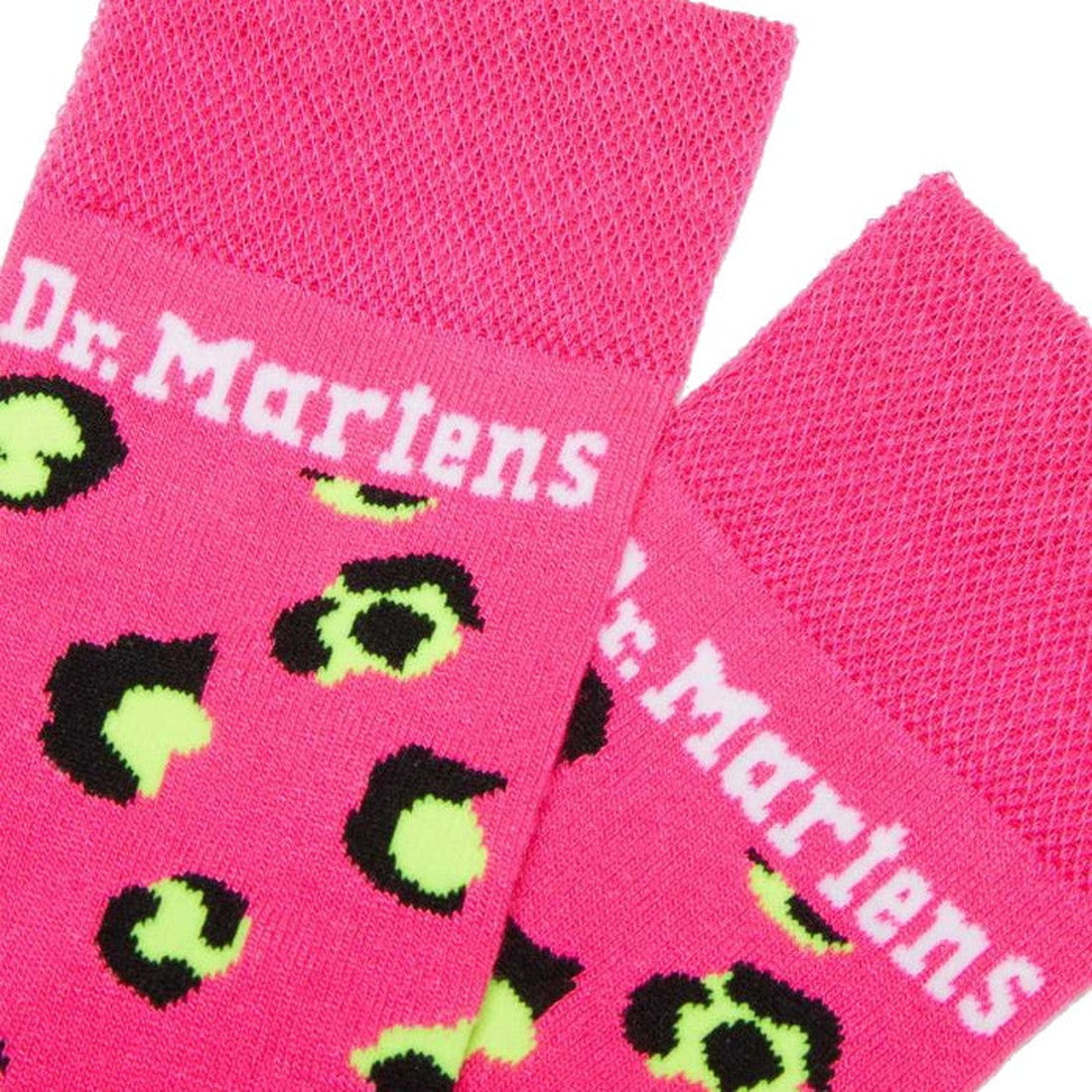 Dr Martens Bright Pink Leopard Low Socks for kids have a comfy cotton blend, eye-catching leopard print, and an easy pull-on fit.  ksnz, 190665515435, 190665515428