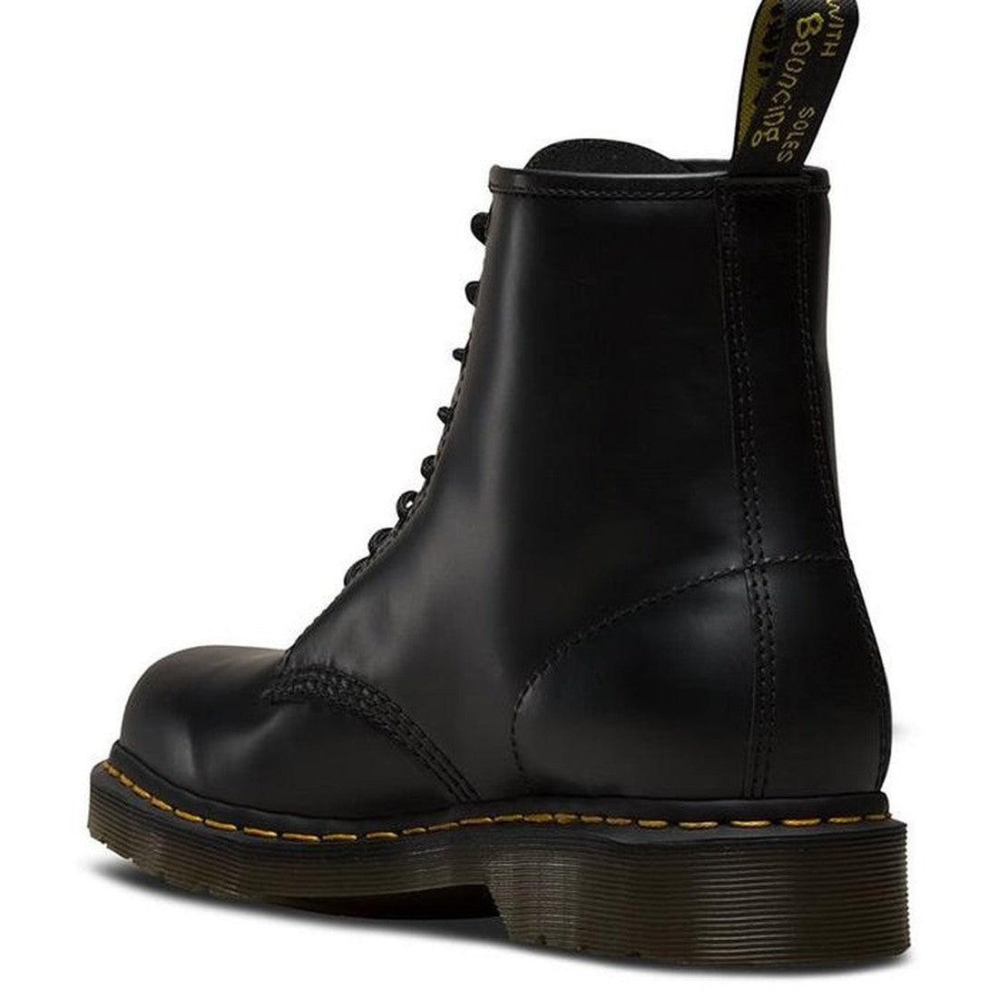 Back view showing Dr. Martens heel loop on 1460 black boots looking forward to toe area,
800090828511, 800090828535, 800090828542,800090828559.800090828566,800090796377,800090796391,800090796384, 800090828511, 800090828535, 800090828559, 800090828566, 800