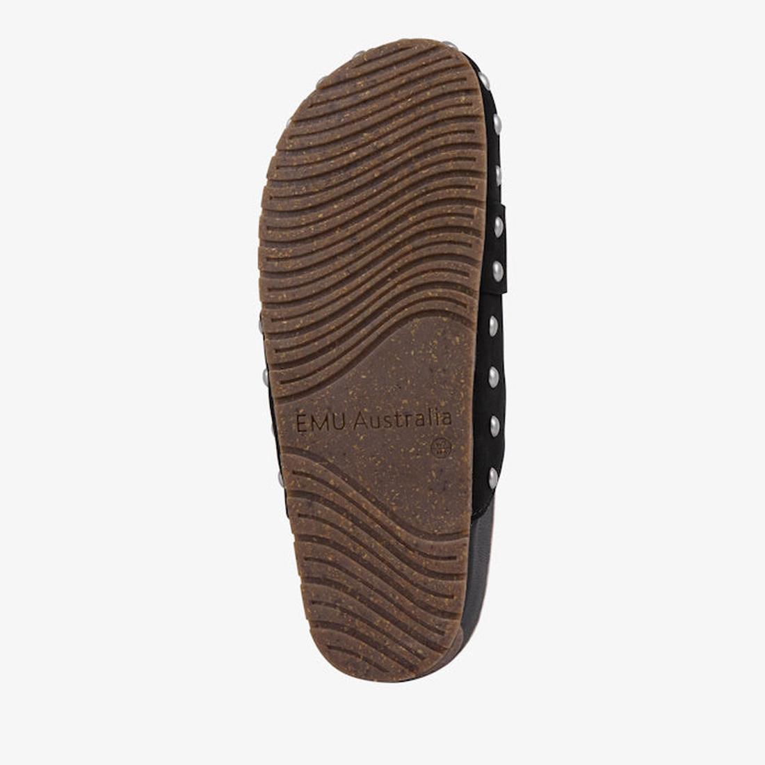 Brown sole of a shoe with 'EMU Australia' branding on a white background.,
9330071982495,
9330071982501,
9330071982518,
9330071982525,
9330071982532,, 9330071982495, 9330071982501, 9330071982518, 9330071982525, 9330071982532