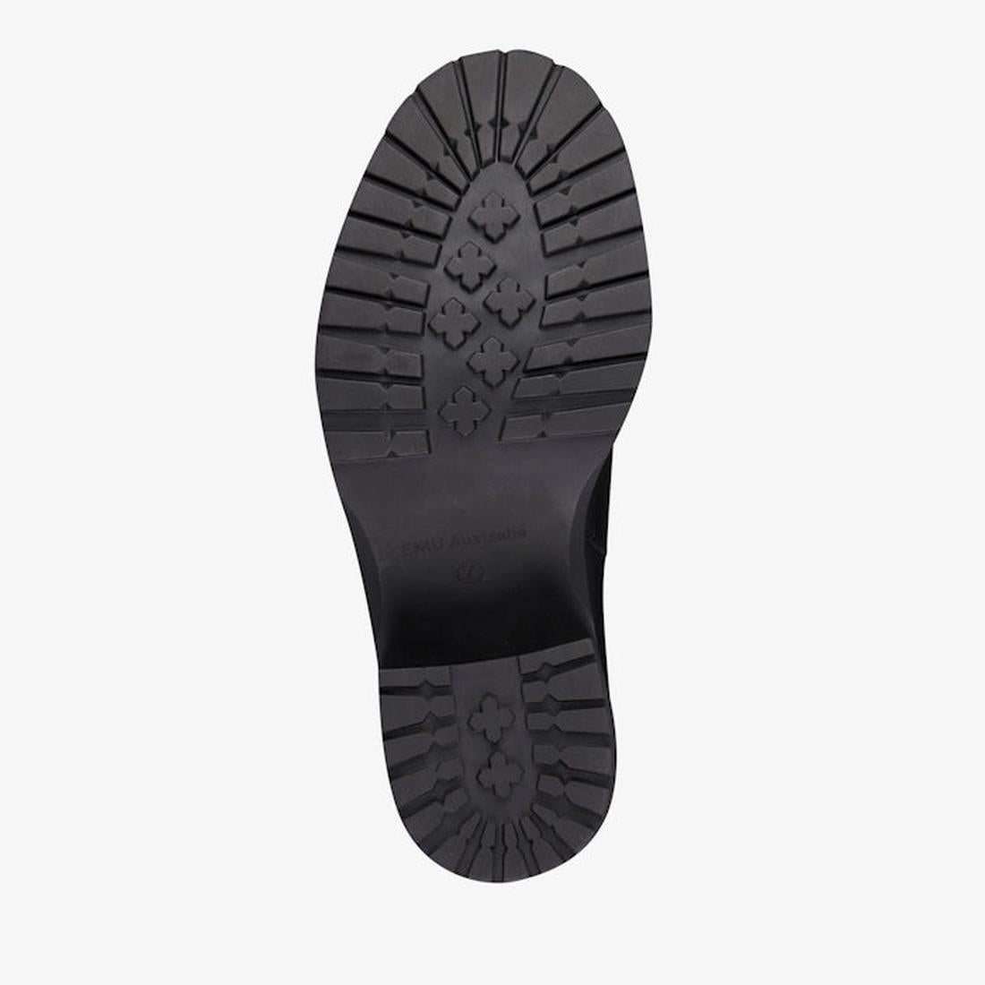 The sole of a black EMU Clara chelsea boot showing the good grippy tread.,
9330071927755,
9330071927762,
9330071927779,
9330071927786,
, 44280, 9330071927755, 9330071927762, 9330071927779, 9330071927786, 44285