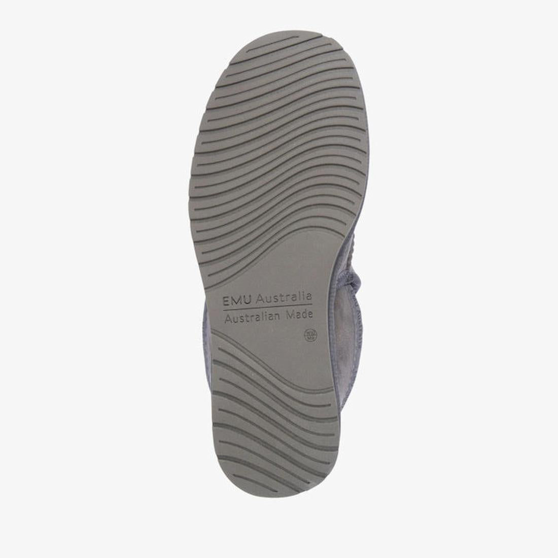 sole view of the EMU Hume mens grey sheepskin slipper.,
9330071942635,
9330071942642,
9330071942659,
9330071942666,, 44267, 9330071942635, 9330071942642, 9330071942659, 9330071942666, 44272