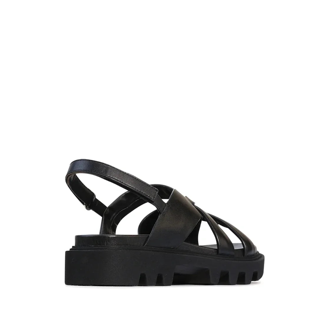 EOS Finix Black Womens Leather Slingback Sandal