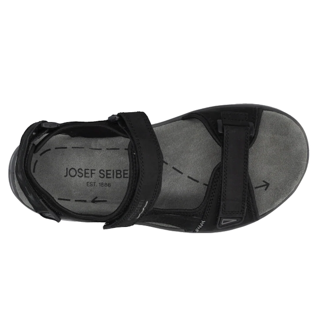 Josef Seibel Mens Arlo 02 Sandal Schwarz Black
