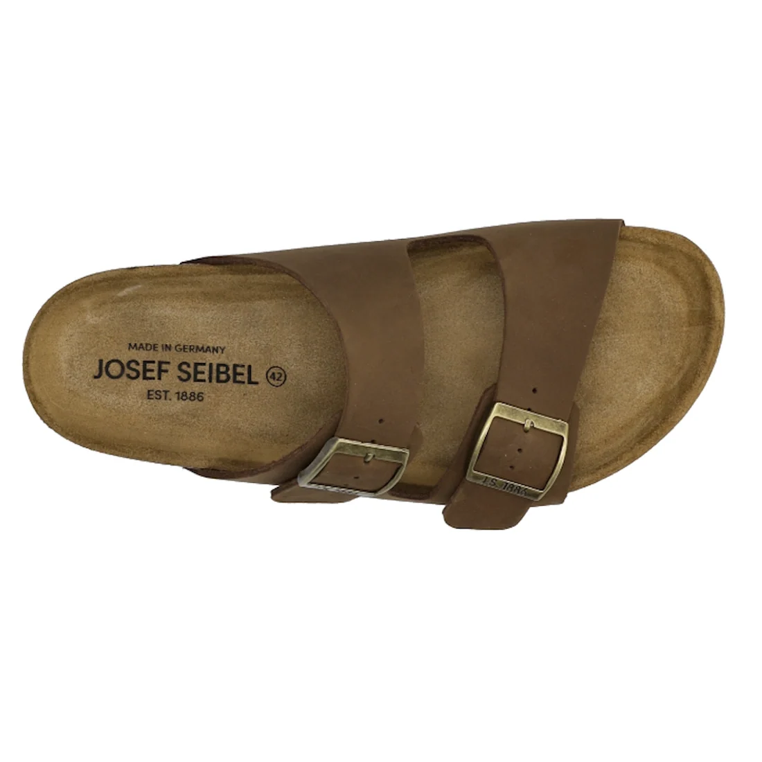 Josef Seibel Mens Josef 01 2 Strap Slide Sandal Braun Brown