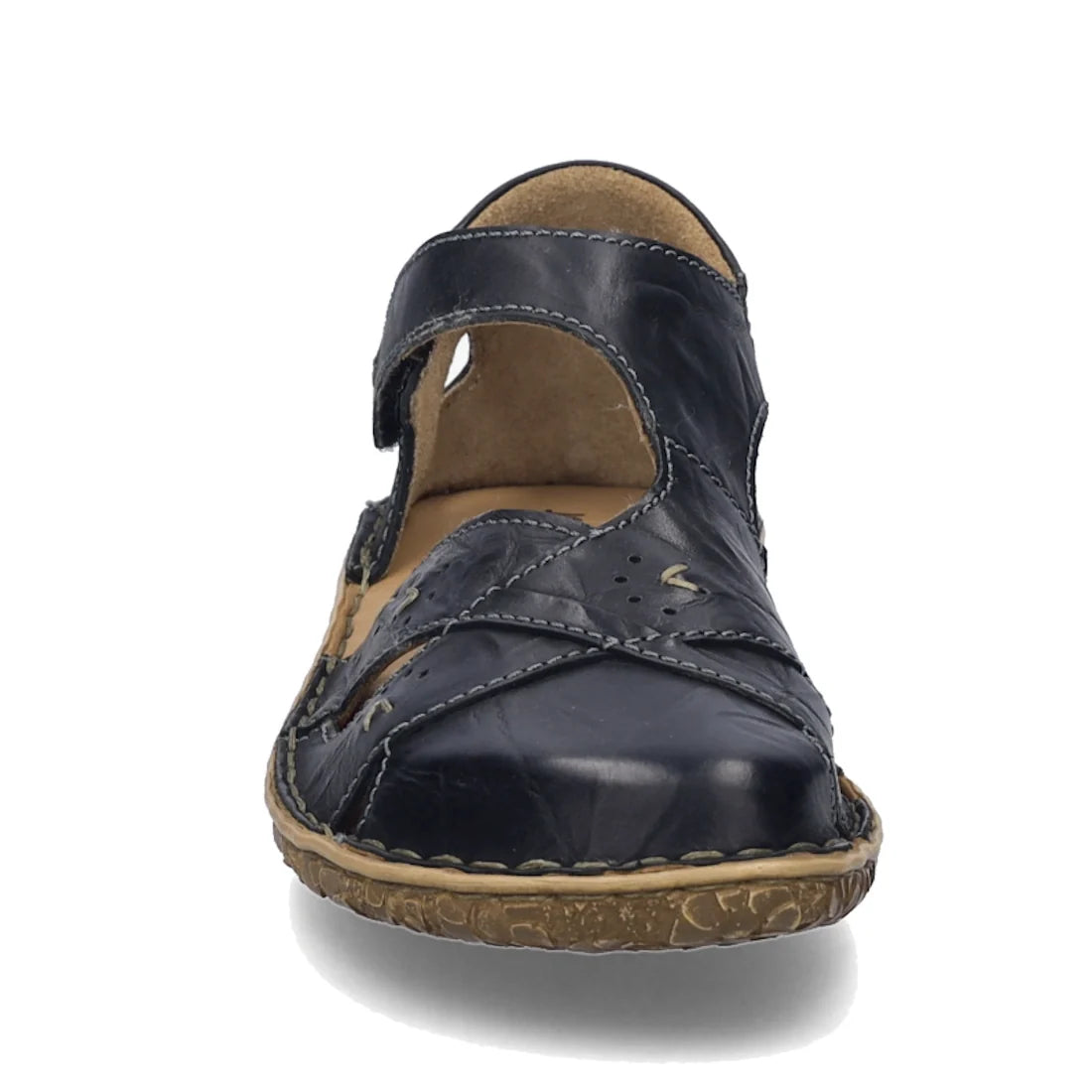 Josef Seibel Rosalie 03 Black Leather Womens Covered Toe Sandal